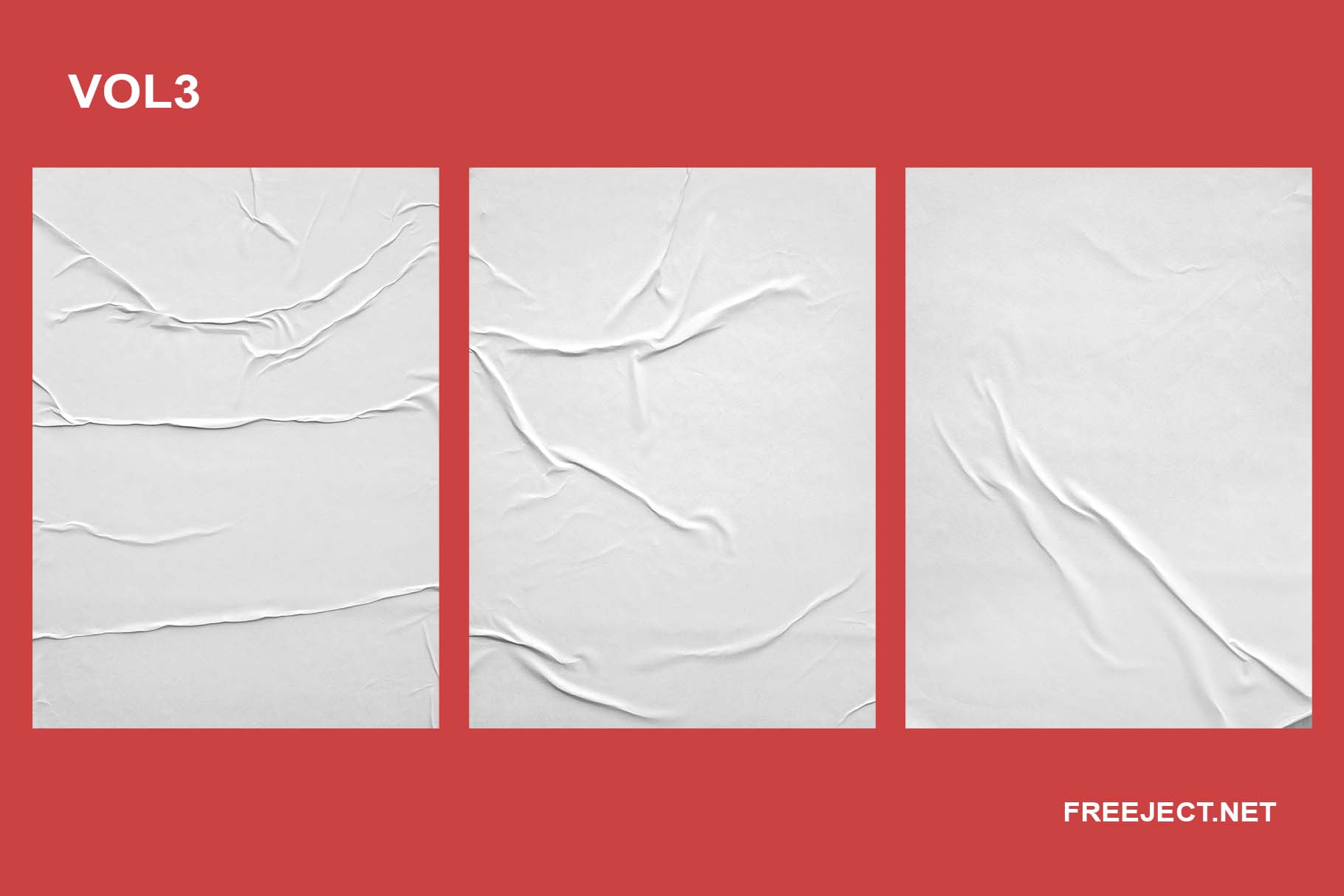 A photo based photorealistic poster mockup glued on a street wall. Free Download Wrinkle Glued Paper Texture Vol 3