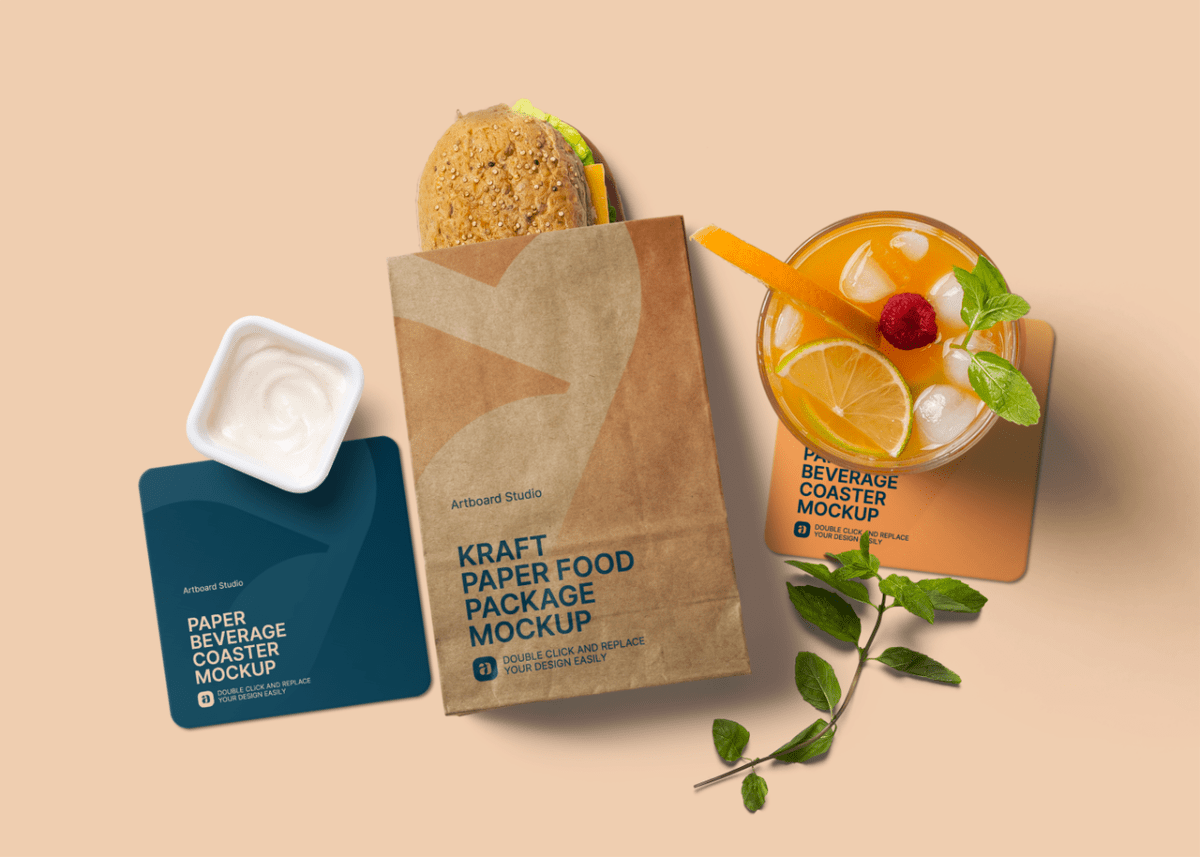 Download paper food packaging mockups vol.10 graphic templates by ina717. Kraft Paper Food Package Mockup Scene