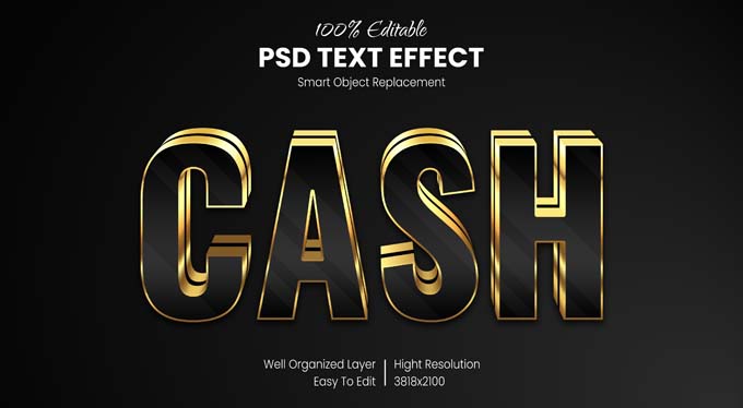 Psd gold text effects in editable.psd format ✓ premium quality ✓ free for commercial use ✓ free and easy download ✓ unlimit id:6823131. Cash Gold Text Effect Psd Mockup Free Download