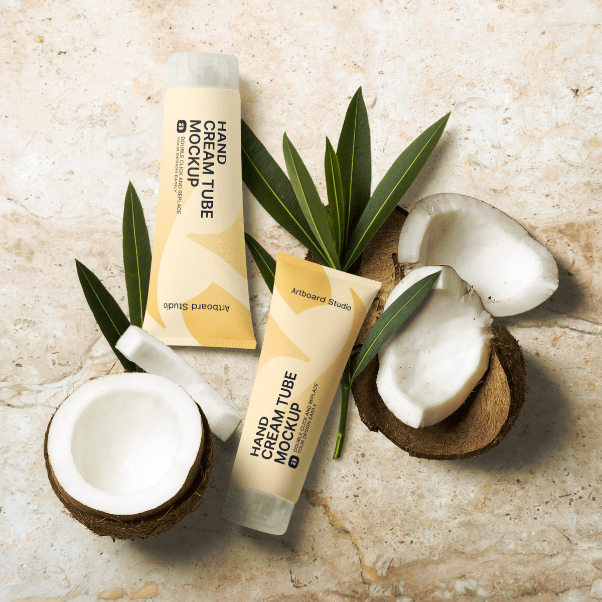 Chip or snacks bag mockup. Hand Cream Tube Mockup Template