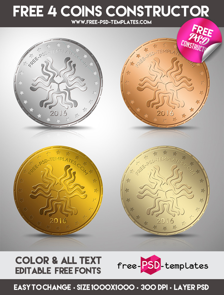 28+ Download Gold Coin Mockup Psd Free&nbsp;PSD