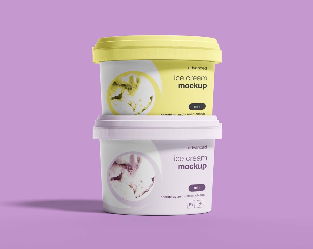 45+ Download Free Ice Cream Mockup PSD