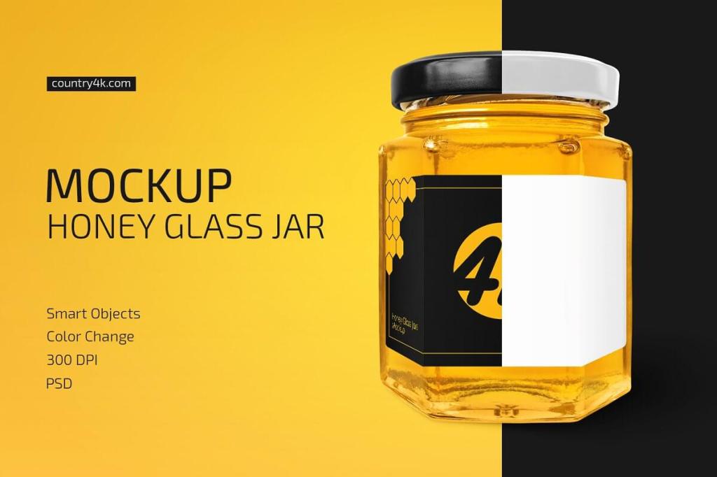 11+ Download Honey Jar Mockup Psd Free&nbsp;PSD