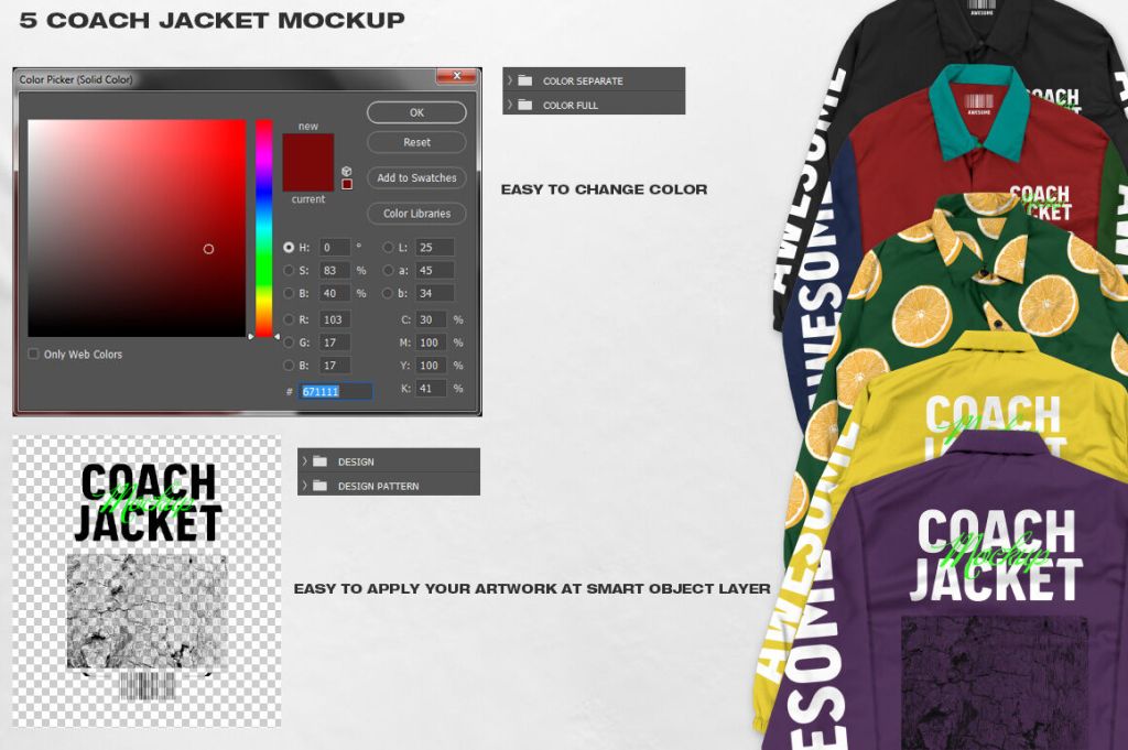 44+ Download Coach Jacket Mockup Psd Free&nbsp;PSD